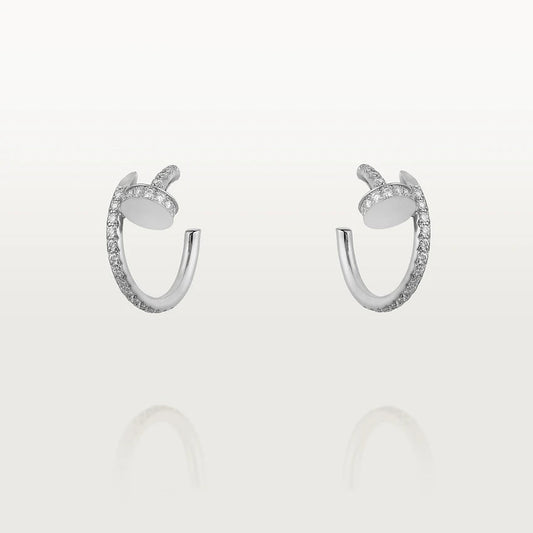 [Panda Jewelry]JUSTE EARRINGS 12.75MM SILVER DIAMOND