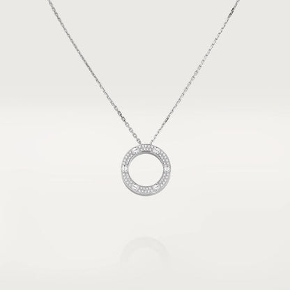 [Panda Jewelry]LOVE NECKLACE ADJUSTABLE SILVER