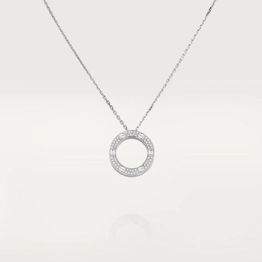 [Panda Jewelry]LOVE NECKLACE ADJUSTABLE SILVER