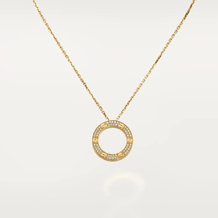 [Panda Jewelry]LOVE NECKLACE ADJUSTABLE ROSE GOLD