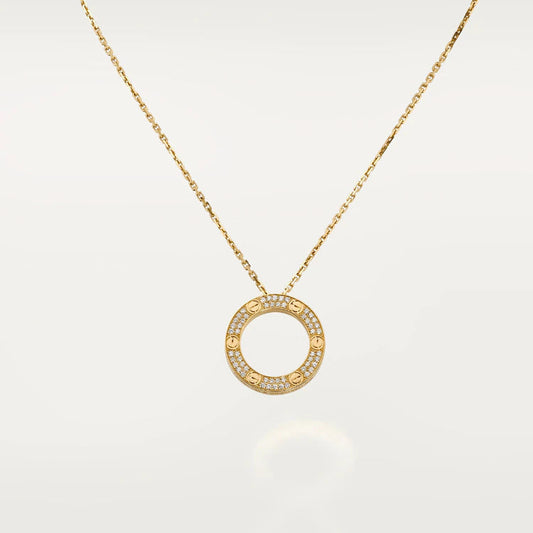 [Panda Jewelry]LOVE NECKLACE ADJUSTABLE ROSE GOLD