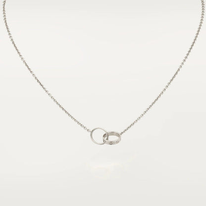 [Panda Jewelry]LOVE NECKLACE PINK GOLD AND SILVER