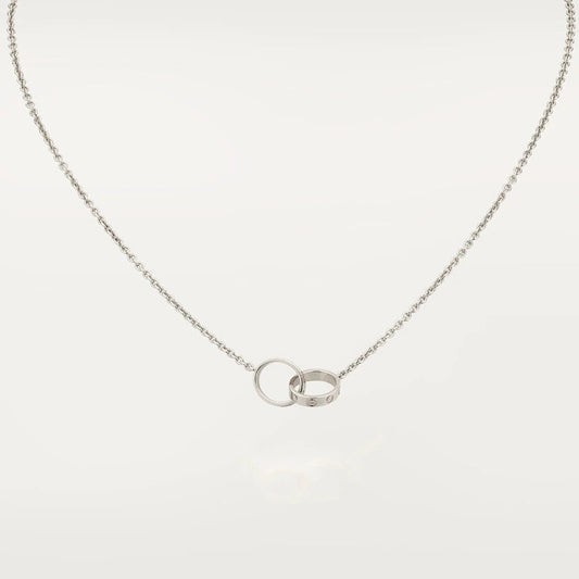 [Panda Jewelry]LOVE NECKLACE PINK GOLD AND SILVER
