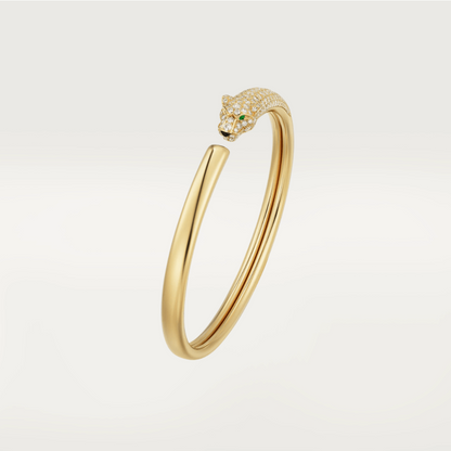 [Panda Jewelry]PANTHERE GOLD DIAMOND OPEN BRACELET