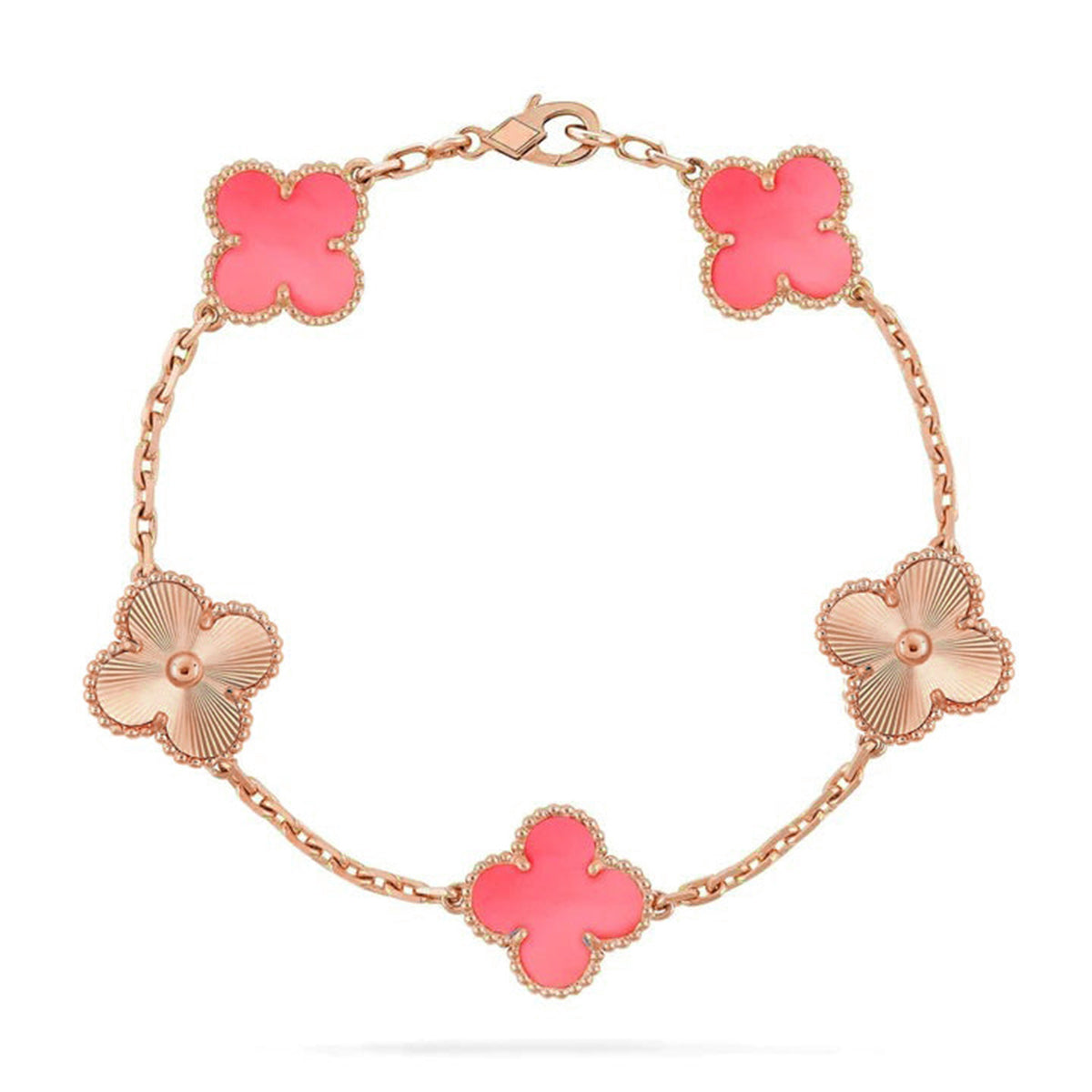 [Panda Jewelry] CLOVER 5 MOTIFS  PINK MOP BRACELET COLLECTION