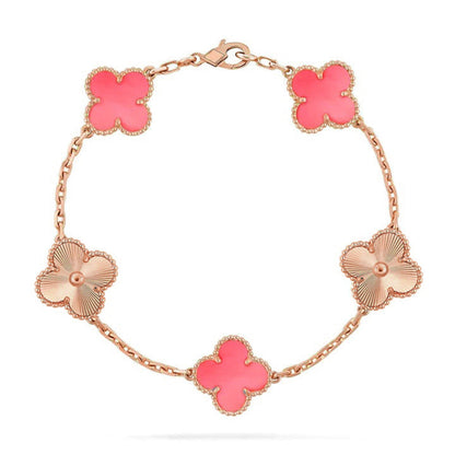 [Panda Jewelry] CLOVER 5 MOTIFS  PINK MOP BRACELET COLLECTION