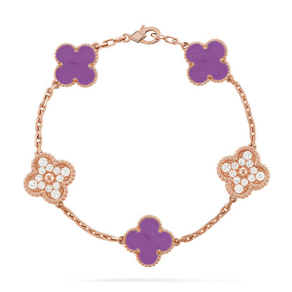 [Panda Jewelry] CLOVER 5 MOTIF VIOLET BRACELET COLLECTION
