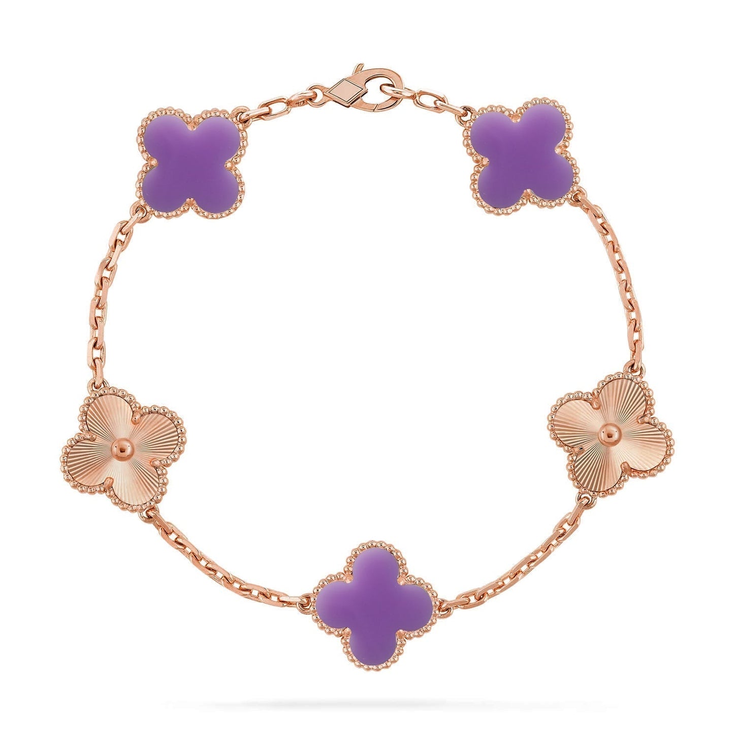[Panda Jewelry]CLOVER 5 MOTIF LIGHT PURPLE BRACELET COLLECTION