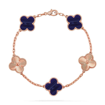 [Panda Jewelry]CLOVER 5 MOTIF PURPLE STRIPES BRACELET COLLECTION