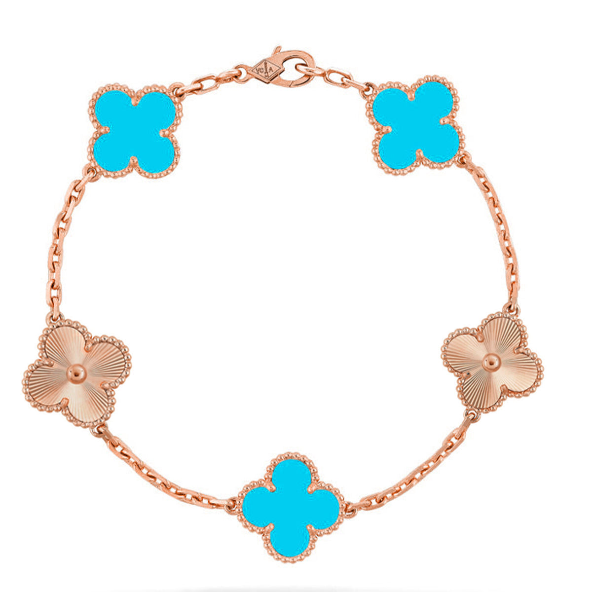 [Panda Jewelry] CLOVER 5 MOTIF TURQUOISE BRACELET COLLECTION