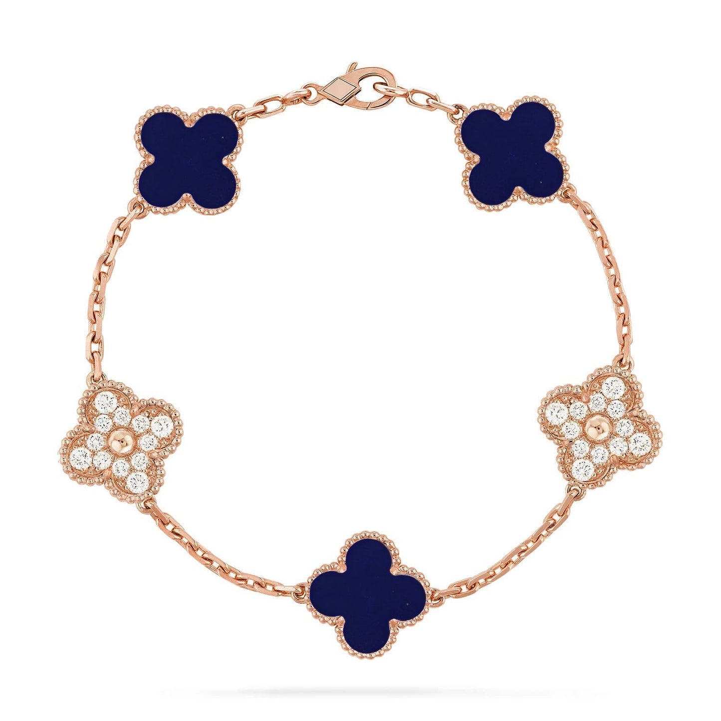 [Panda Jewelry]CLOVER 5 MOTIF LAPIS LAZULI BRACELET COLLECTION