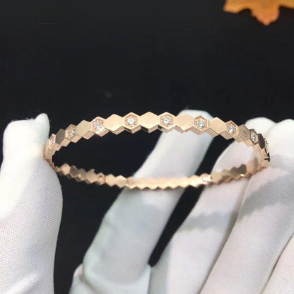 [Panda Jewelry]BEE LOVE PINK GOLD DIAMOND BRACELET