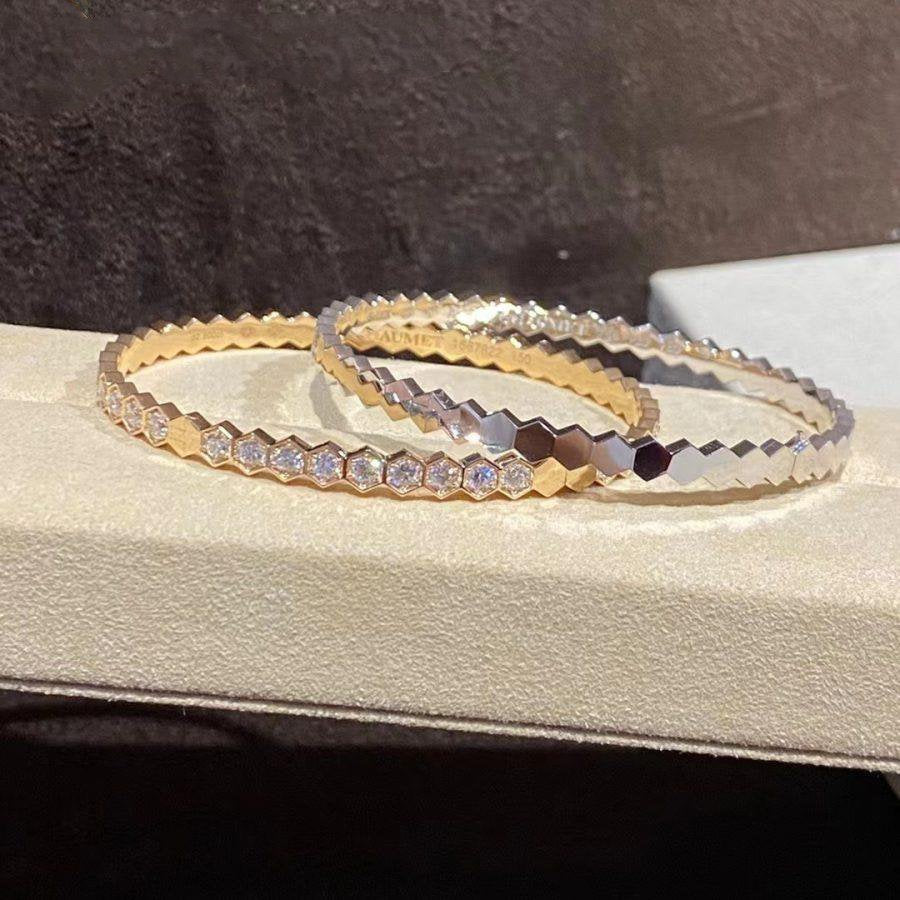 [Panda Jewelry]BEE LOVE GOLD BRACELET FULL DIAMOND