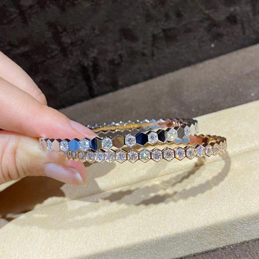 [Panda Jewelry]BEE LOVE GOLD BRACELET FULL DIAMOND