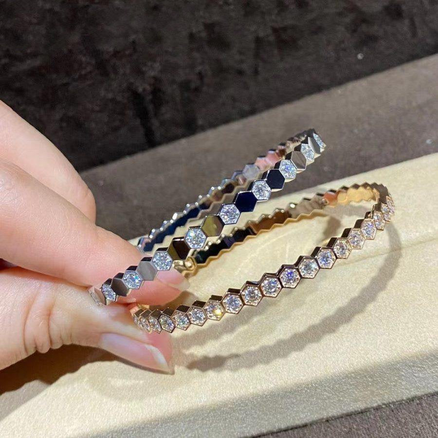 [Panda Jewelry]BEE LOVE GOLD BRACELET FULL DIAMOND