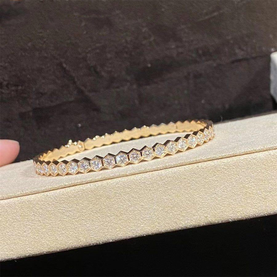 [Panda Jewelry]BEE LOVE GOLD BRACELET FULL DIAMOND