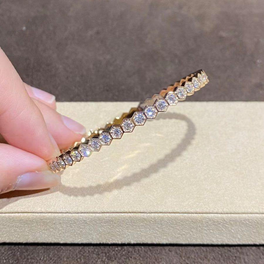 [Panda Jewelry]BEE LOVE GOLD BRACELET FULL DIAMOND