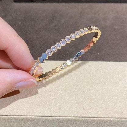 [Panda Jewelry]BEE LOVE GOLD BRACELET FULL DIAMOND