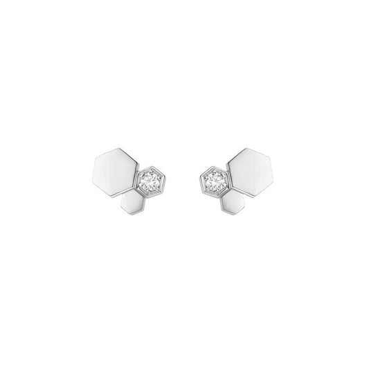 [Panda Jewelry]BEE LOVE SILVER DIAMOND EARRINGS