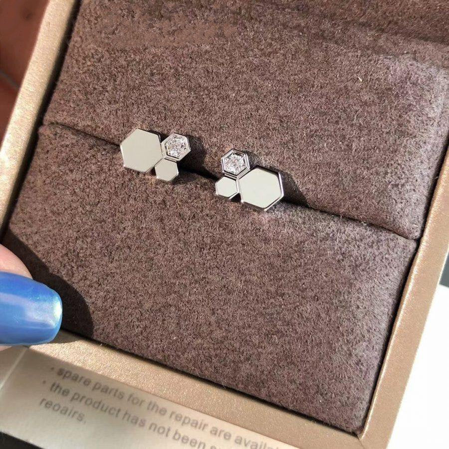 [Panda Jewelry]BEE LOVE SILVER DIAMOND EARRINGS