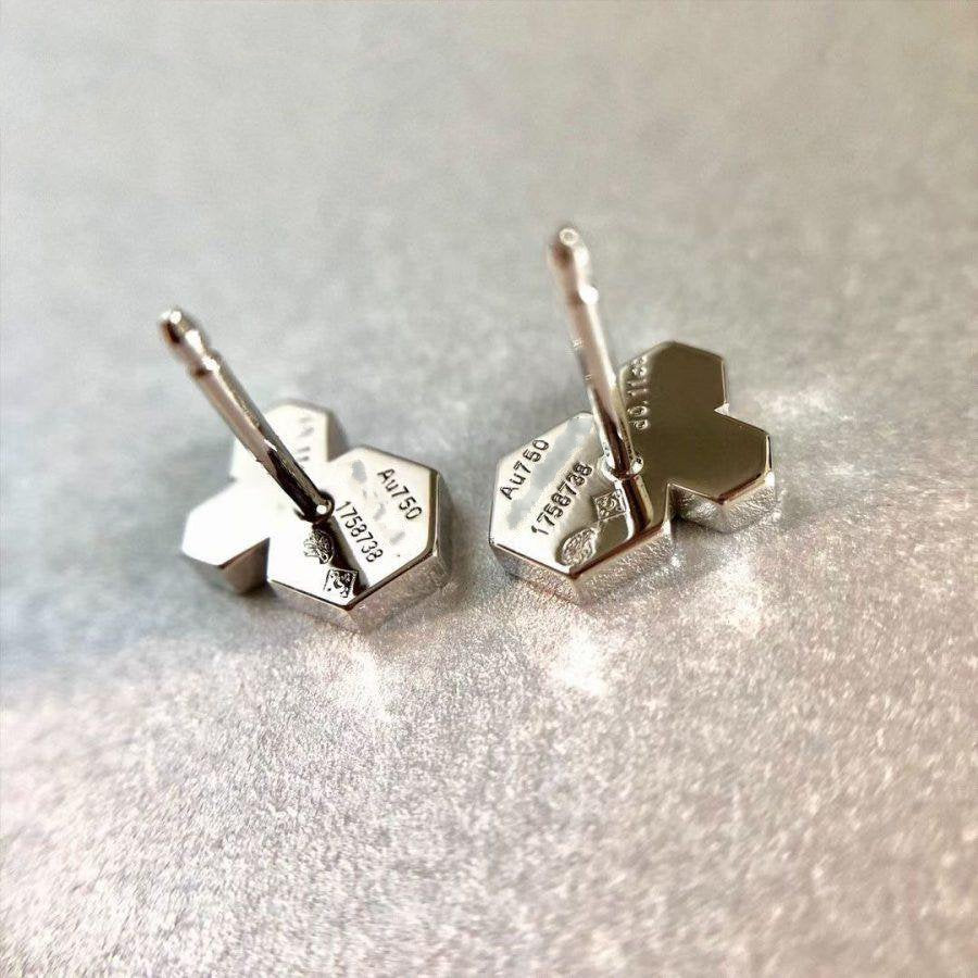 [Panda Jewelry]BEE LOVE SILVER DIAMOND EARRINGS