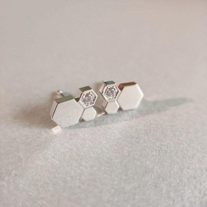 [Panda Jewelry]BEE LOVE SILVER DIAMOND EARRINGS