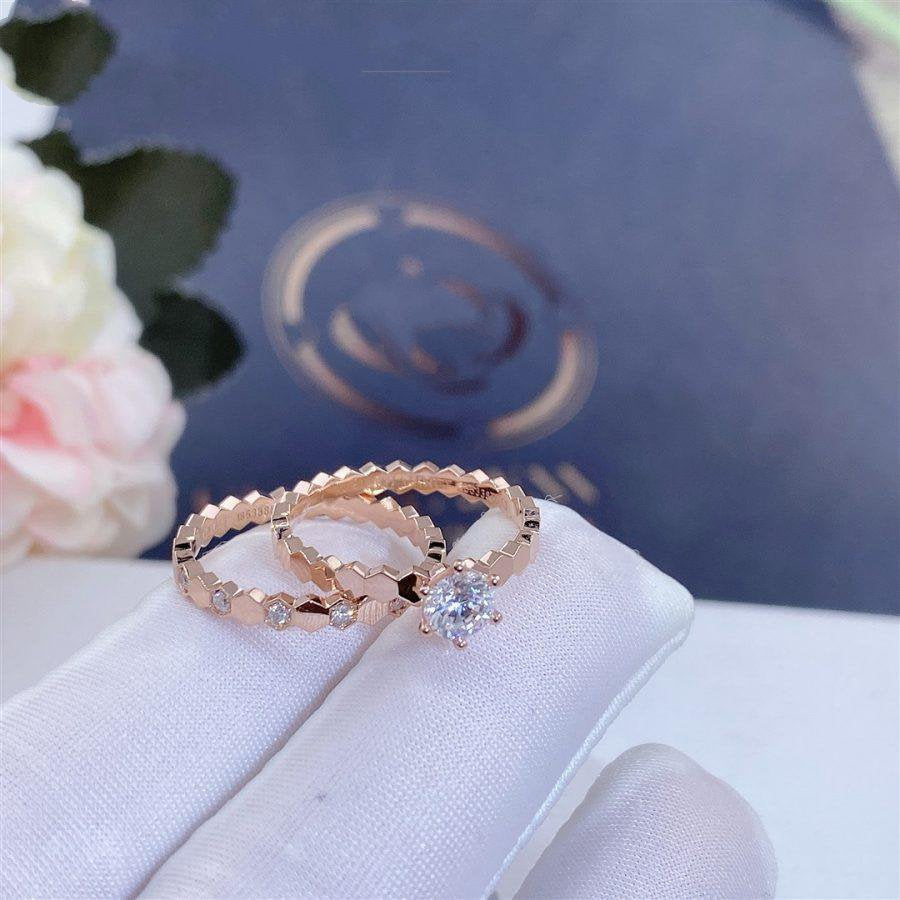 [Panda Jewelry]BEE LOVE RING PINK GOLD 1 DIAMOND