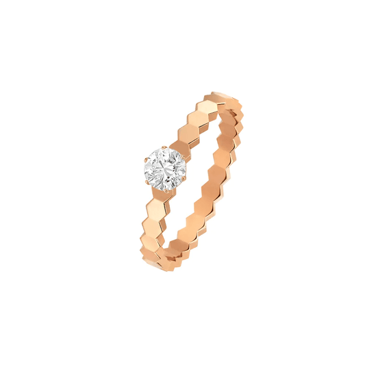 [Panda Jewelry]BEE LOVE RING PINK GOLD 1 DIAMOND