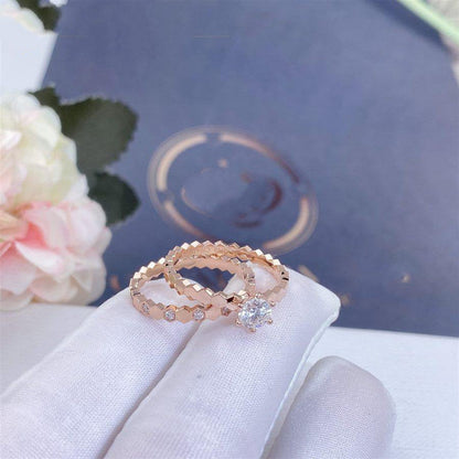 [Panda Jewelry]BEE LOVE RING PINK GOLD 1 DIAMOND