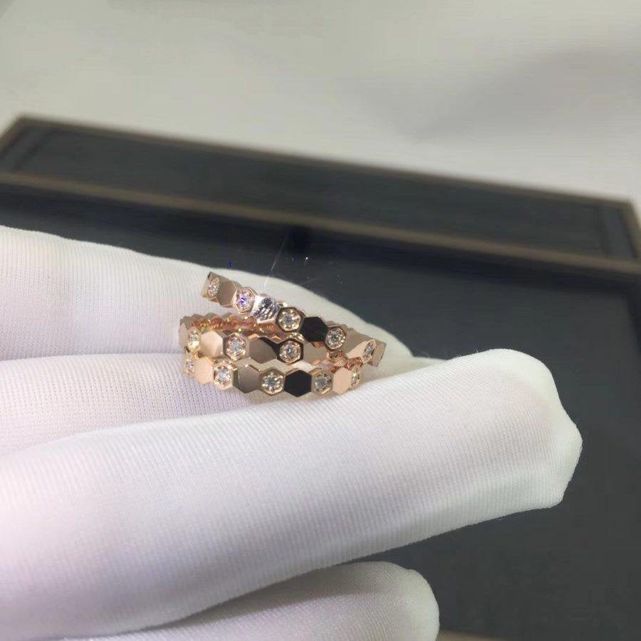 [Panda Jewelry]BEE LOVE RING PINK GOLD DIAMOND