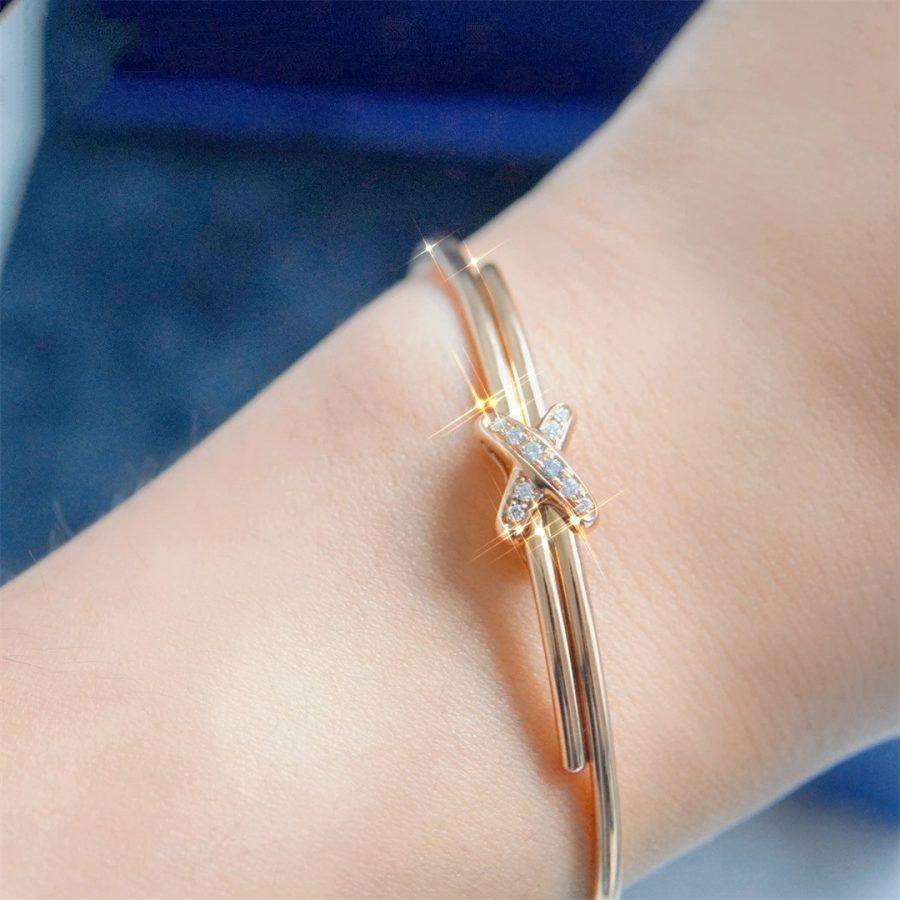 [Panda Jewelry]JEUX DE BRACELET PINK GOLD DIAMONDS