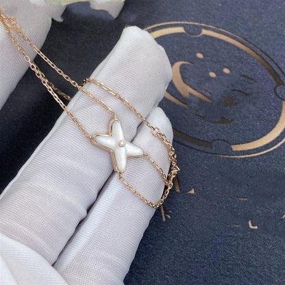 [Panda Jewelry]JEUX BRACELET WHITE MOP PINK GOLD 1 DIAMOND