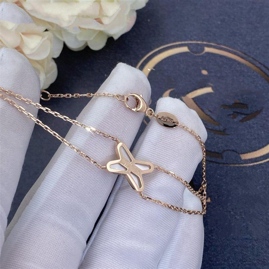 [Panda Jewelry]JEUX BRACELET WHITE MOP PINK GOLD 1 DIAMOND