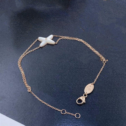 [Panda Jewelry]JEUX BRACELET WHITE MOP PINK GOLD 1 DIAMOND