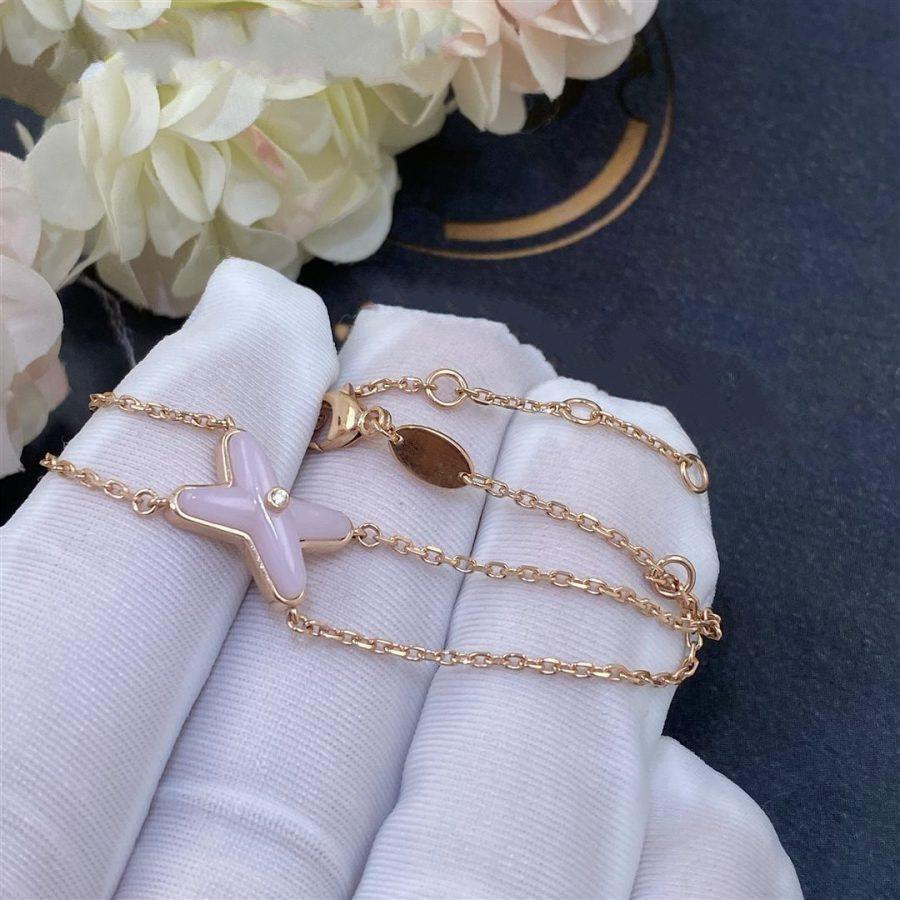 [Panda Jewelry]JEUX BRACELET PINK MOP PINK GOLD 1 DIAMOND