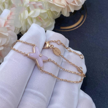 [Panda Jewelry]JEUX BRACELET PINK MOP PINK GOLD 1 DIAMOND