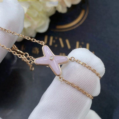 [Panda Jewelry]JEUX BRACELET PINK MOP PINK GOLD 1 DIAMOND