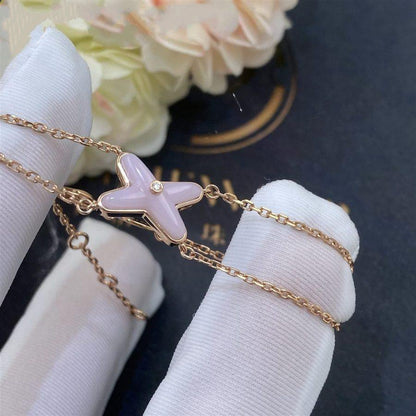 [Panda Jewelry]JEUX BRACELET PINK MOP PINK GOLD 1 DIAMOND