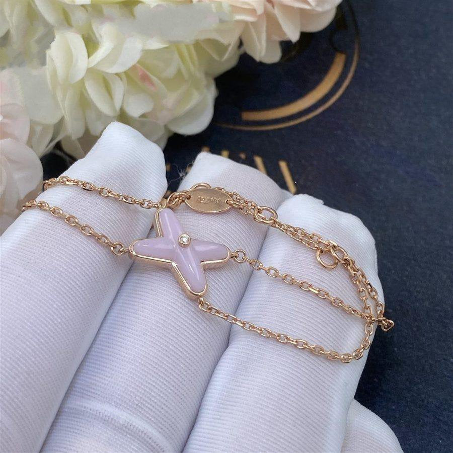 [Panda Jewelry]JEUX BRACELET PINK MOP PINK GOLD 1 DIAMOND