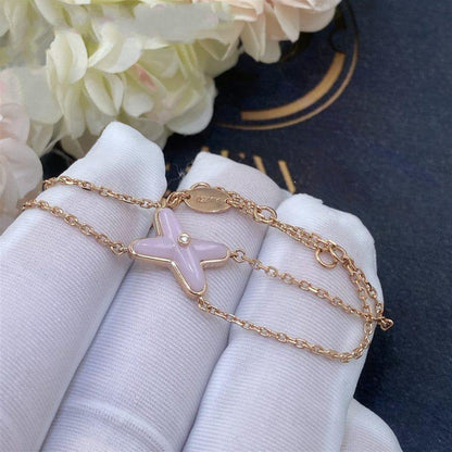 [Panda Jewelry]JEUX BRACELET PINK MOP PINK GOLD 1 DIAMOND