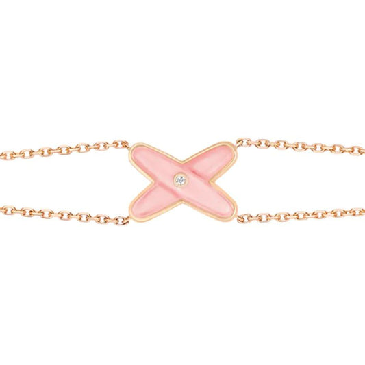 [Panda Jewelry]JEUX BRACELET PINK MOP PINK GOLD 1 DIAMOND