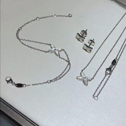 [Panda Jewelry]JEUX BRACELET WHITE MOP SILVER 1 DIAMOND