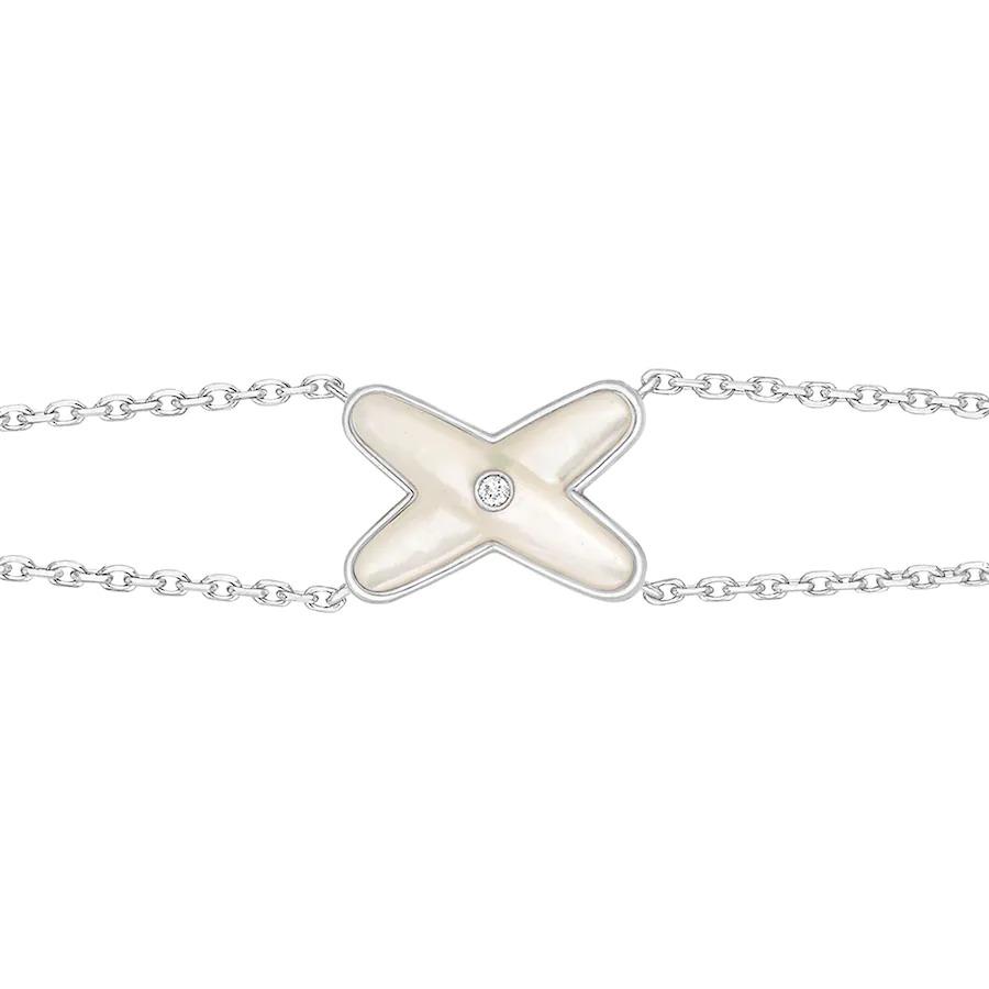 [Panda Jewelry]JEUX BRACELET WHITE MOP SILVER 1 DIAMOND