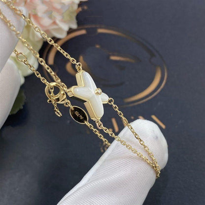[Panda Jewelry]JEUX BRACELET WHITE MOP GOLD 1 DIAMOND