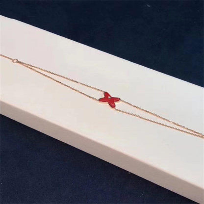 [Panda Jewelry]JEUX BRACELET CARNELIAN PINK GOLD 1 DIAMOND