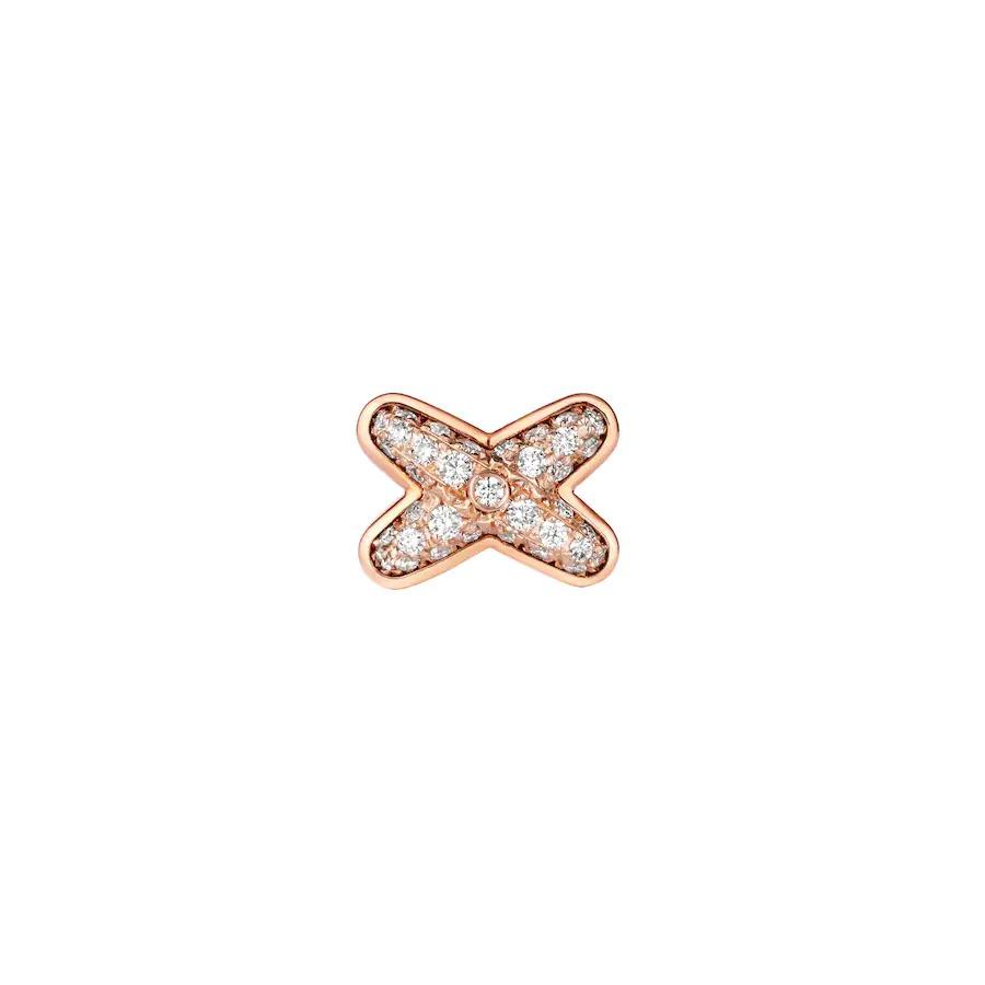 [Panda Jewelry]JEUX DE PINK GOLD DIAMOND EARRINGS