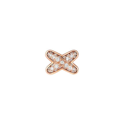 [Panda Jewelry]JEUX DE PINK GOLD DIAMOND EARRINGS