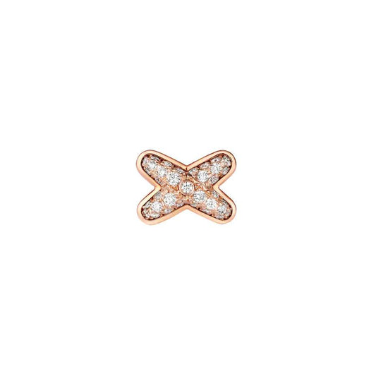 [Panda Jewelry]JEUX DE PINK GOLD DIAMOND EARRINGS