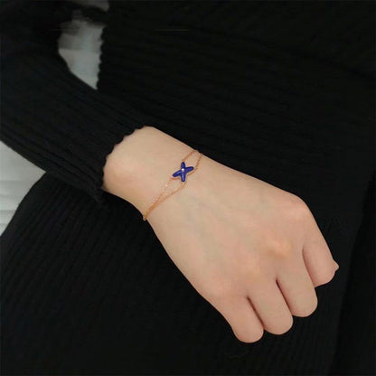 [Panda Jewelry]Hollow Design Four-Leaf Clover Flower Shape Ring