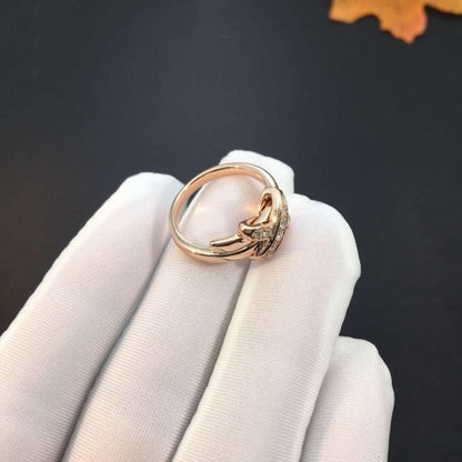 [Panda Jewelry]JEUX DE PINK GOLD DIAMOND RING